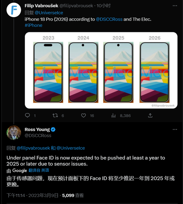 乐安苹果手机维修分享:屏下Face ID有什么优势？iPhone何时会有屏下Face ID？ 