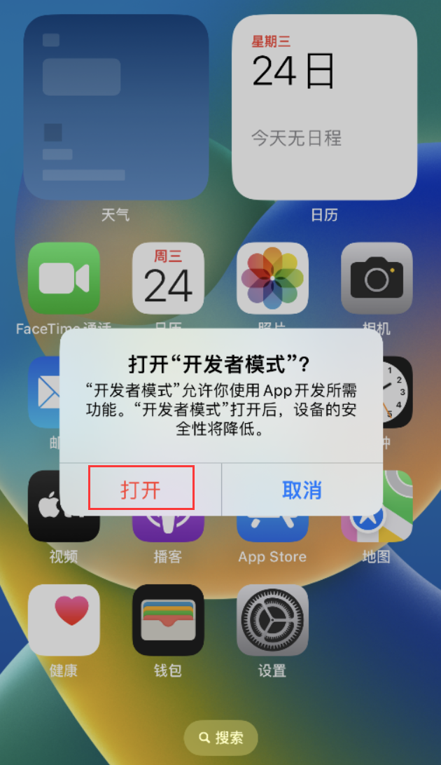 乐安苹果手机维修分享如何打开开发者模式 