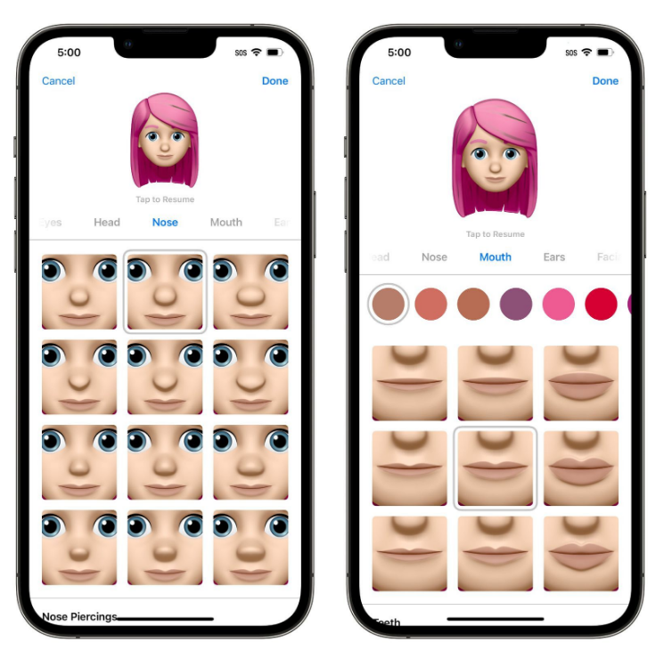 乐安苹果手机维修分享​iOS 16中的拟我表情有了哪些变化和升级 